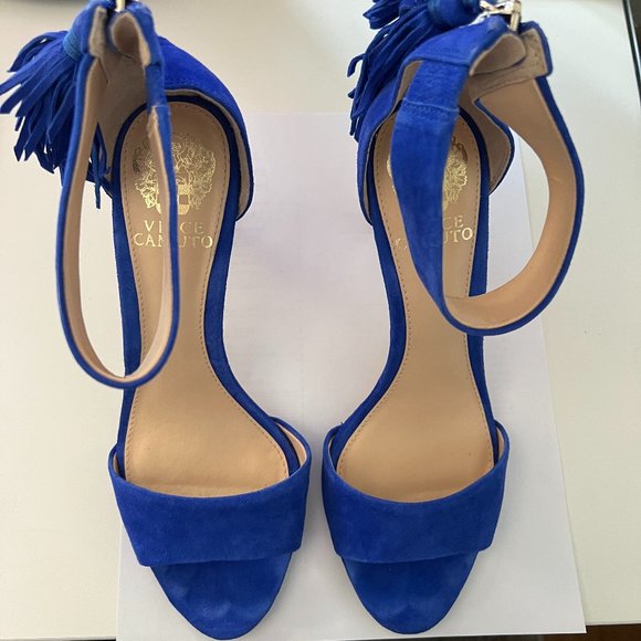 Vince Camuto Shoes - Ankle Strap Suede Sandals with tassel